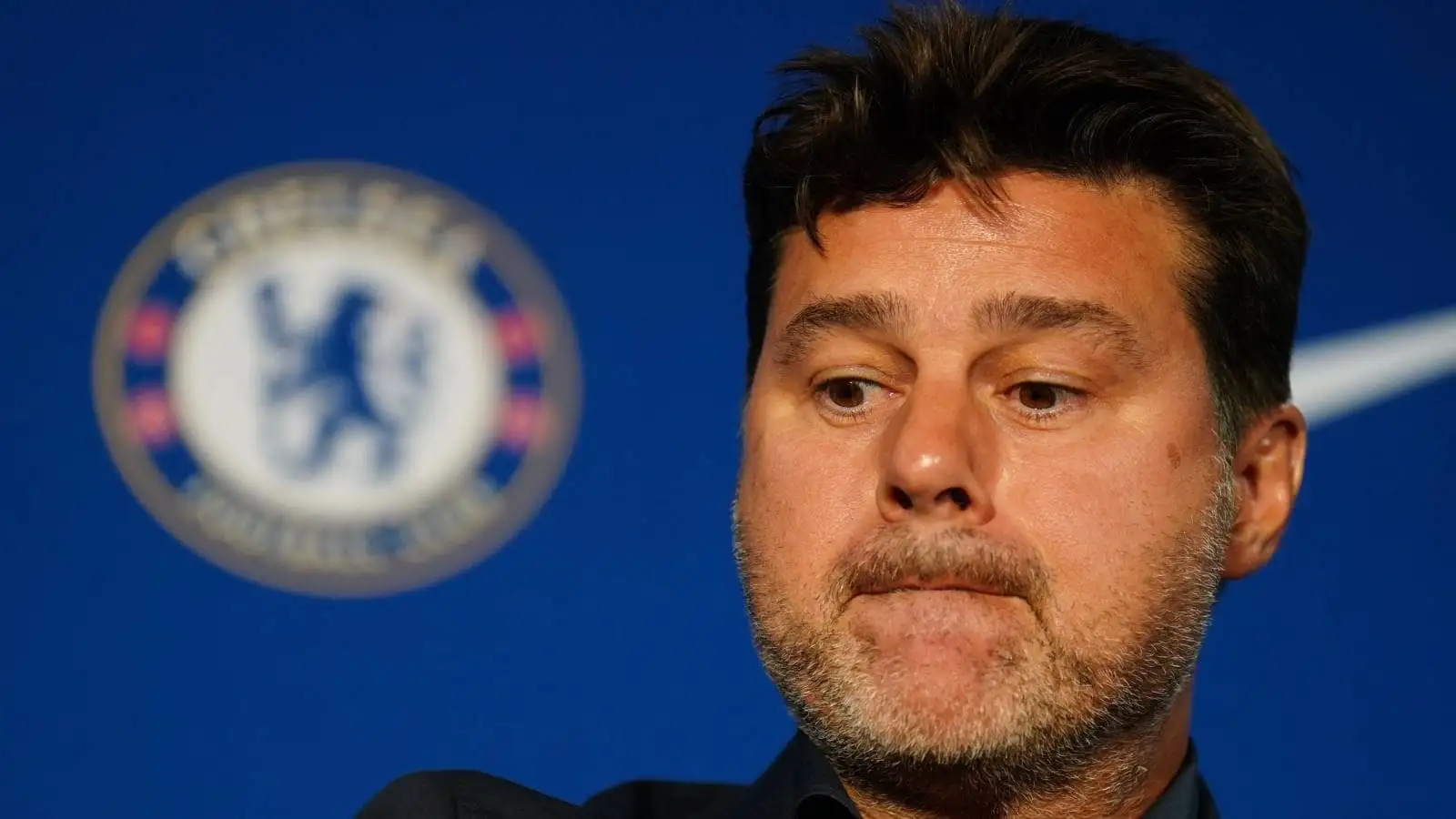 Mauricio Pochettino at a Chelsea press conference