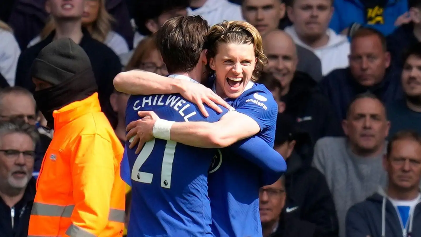Chelsea duo Ben Chilwell and Conor Gallagher celebrate together