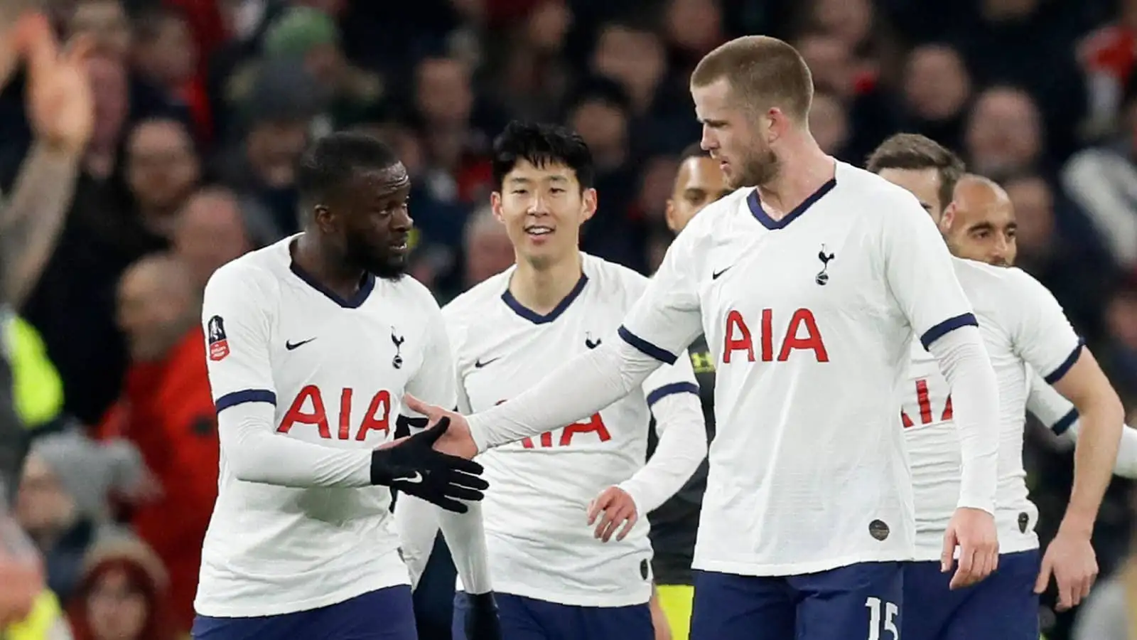 Tottenham stars Tanguy Ndombele, Son Heung-min and Eric Dier