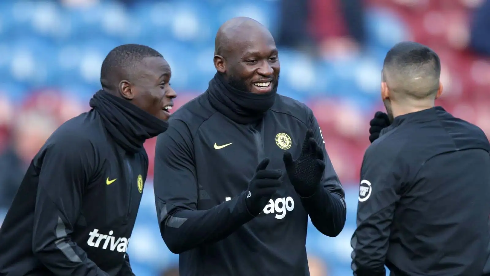 Romelu Lukaku of Chelsea warms up