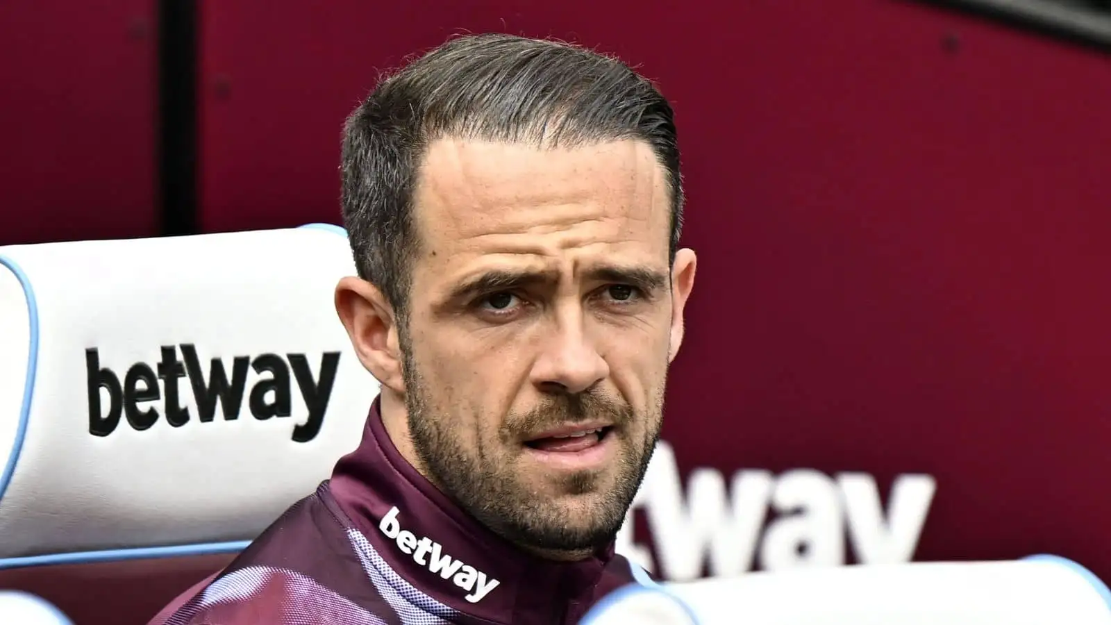 Danny Ings (West Ham) during the West Ham vs Arsenal Premier League match at the London Stadium