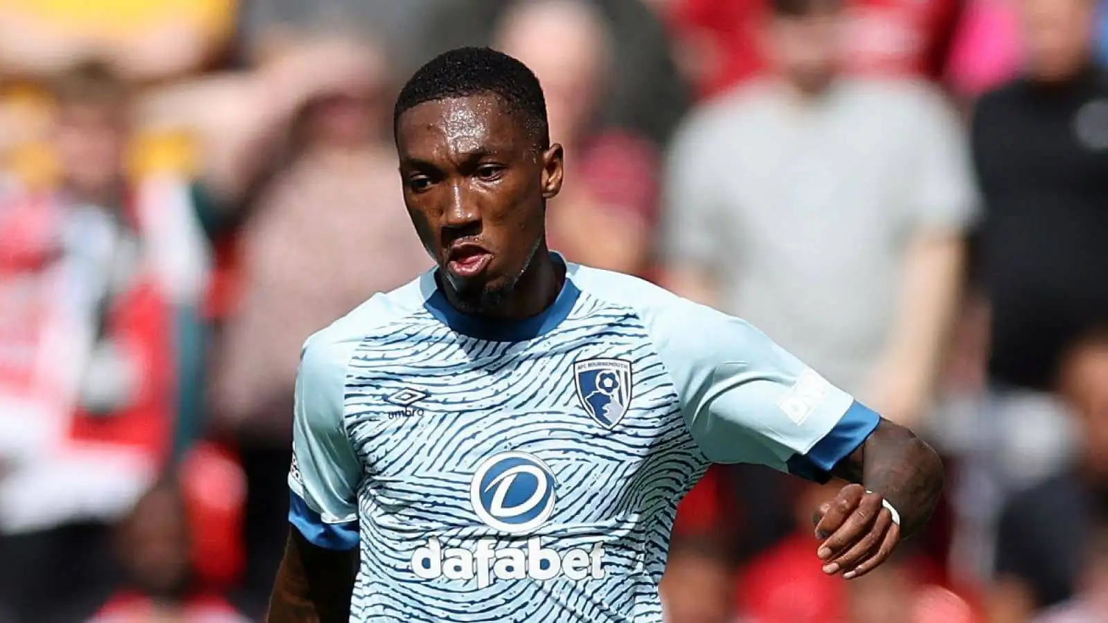 Jaidon Anthony of Bournemouth during the Premier League match at Anfield, Liverpool