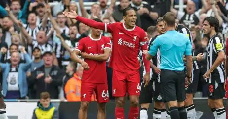 Liverpool receive blow as Virgil van Dijk is handed suspension for ‘abusive’ antics against Newcastle