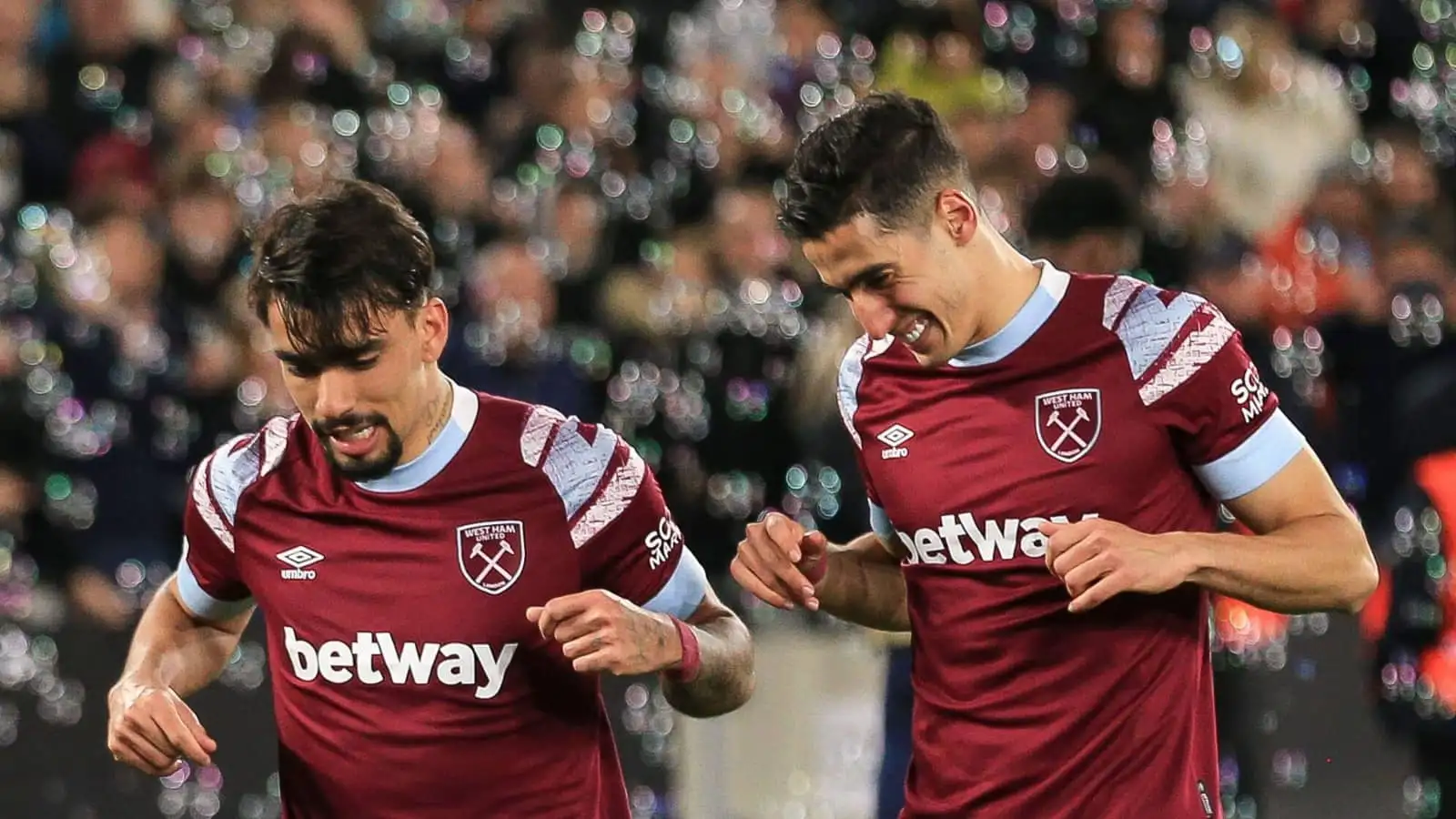 Lucas Paqueta and Nayef Aguerd, West Ham