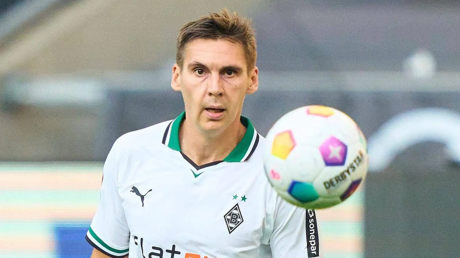 Maximilian Wober playing for Borussia Monchengladbach