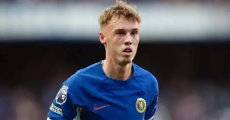 Cole Palmer of Chelsea looks on during the Premier League match between Chelsea and Nottingham Forest