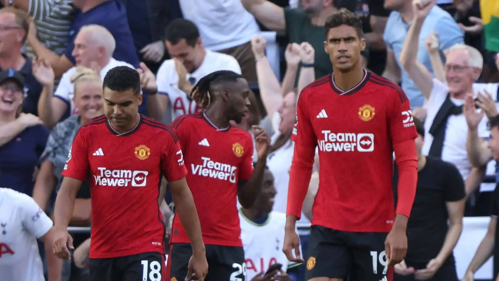 Man Utd stars Casemiro, Aaron Wan-Bissaka and Raphael Varane