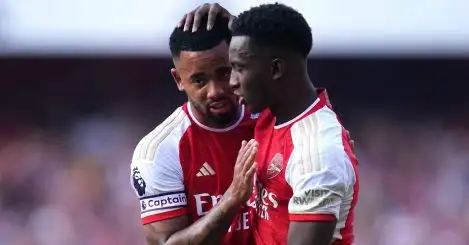 Arsenal striker duo Gabriel Jesus and Eddie Nketiah