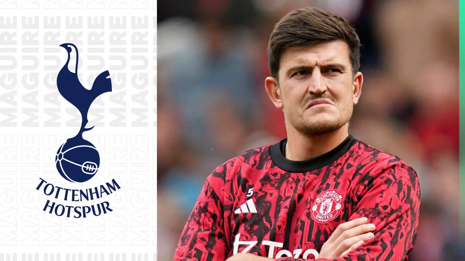 Tottenham linked Manchester United defender Harry Maguire