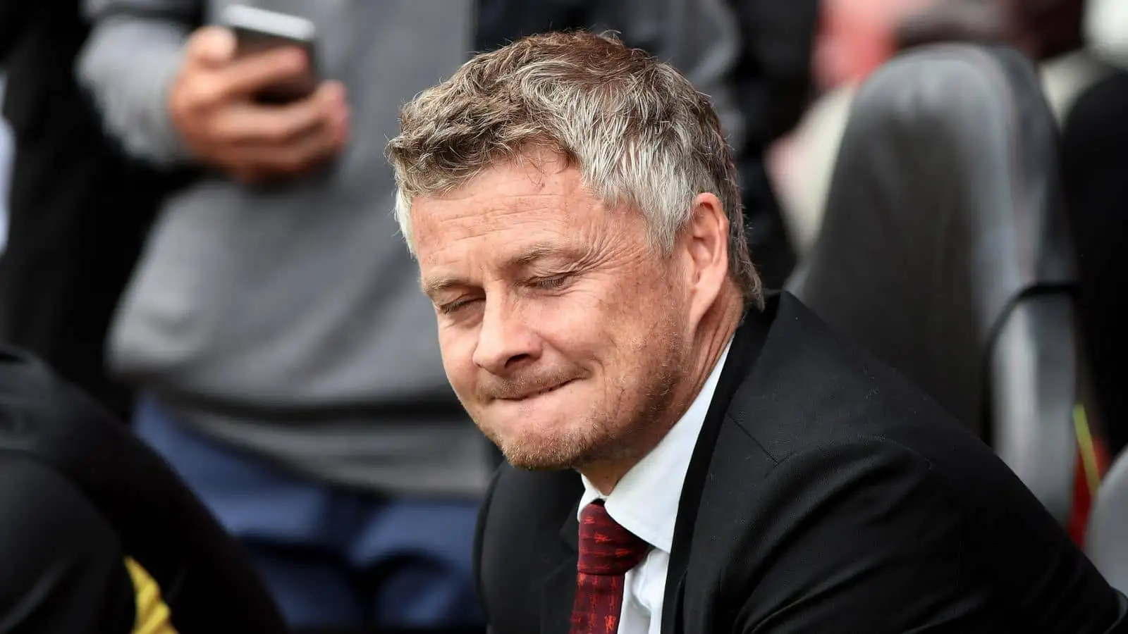 Ole Gunnar Solskjaer during time as Man Utd manager in a Premier League game against Southampton at St Mary's