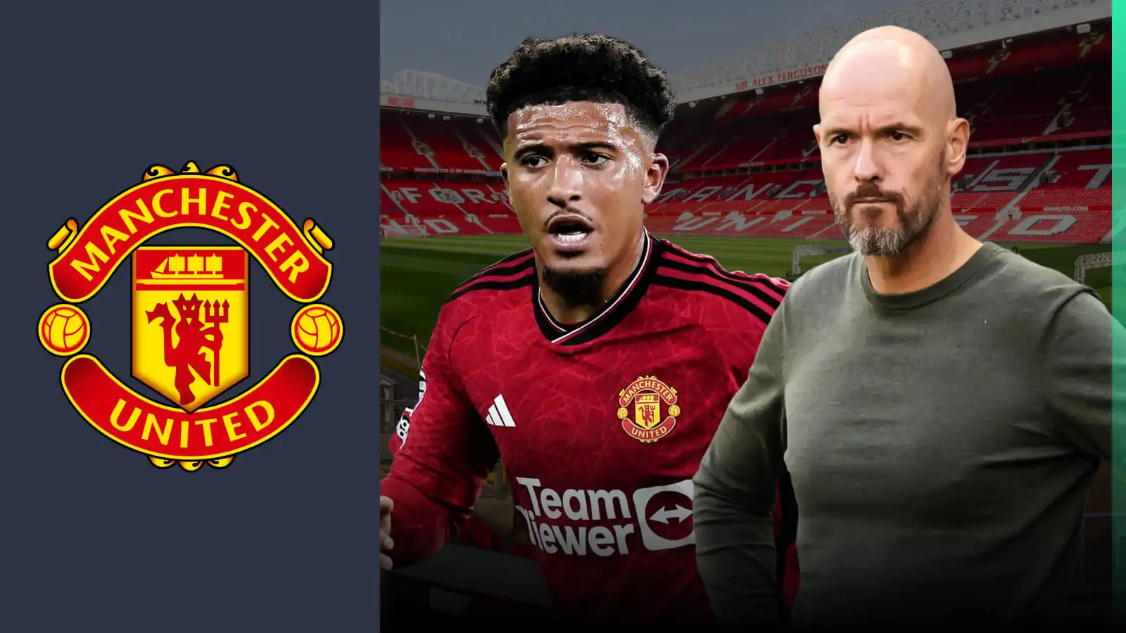 Man Utd outcast Jadon Sancho alongside Erik ten Hag