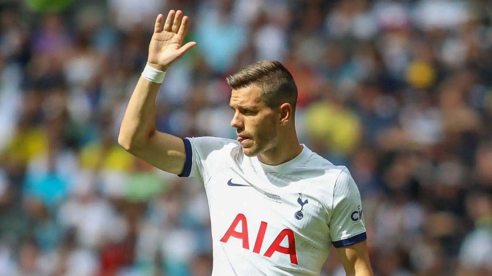 Giovani Lo Celso preparing to take a free kick for Tottenham Giovani Lo Celso preparing to take a free kick for Tottenham