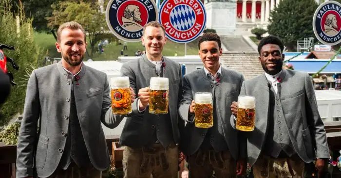Bayern Munich stars Harry Kane, Manuel Neuer, Jamal Musiala and Alphonso Davies