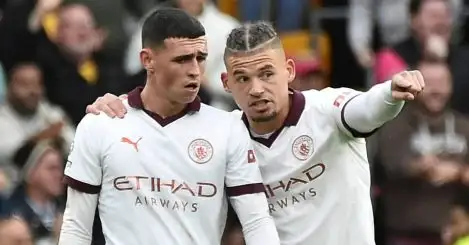 Man City stars Kalvin Phillips and Phil Foden