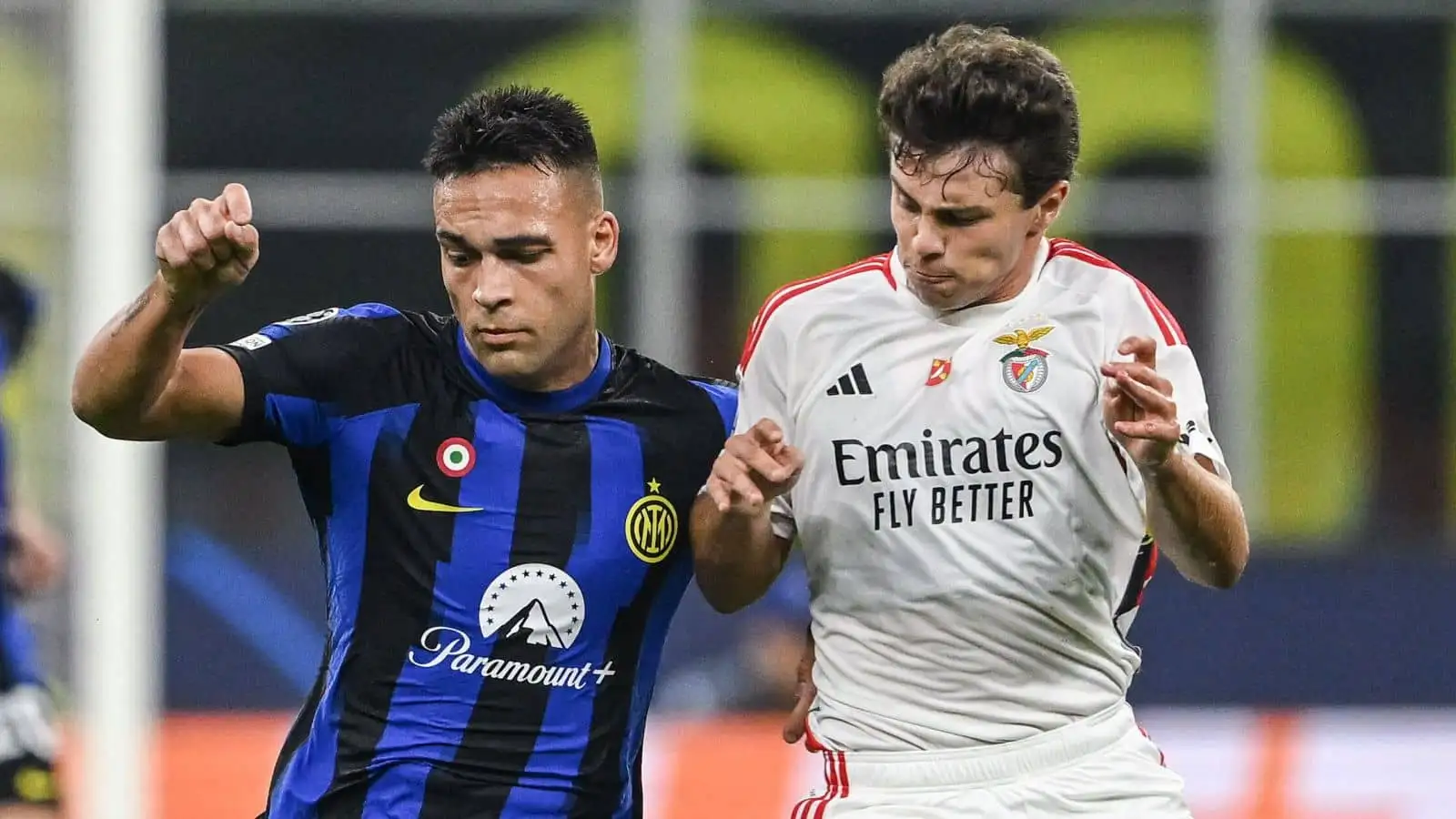 Inter striker Lautaro Martinez and Benfica midfielder Joao Neves