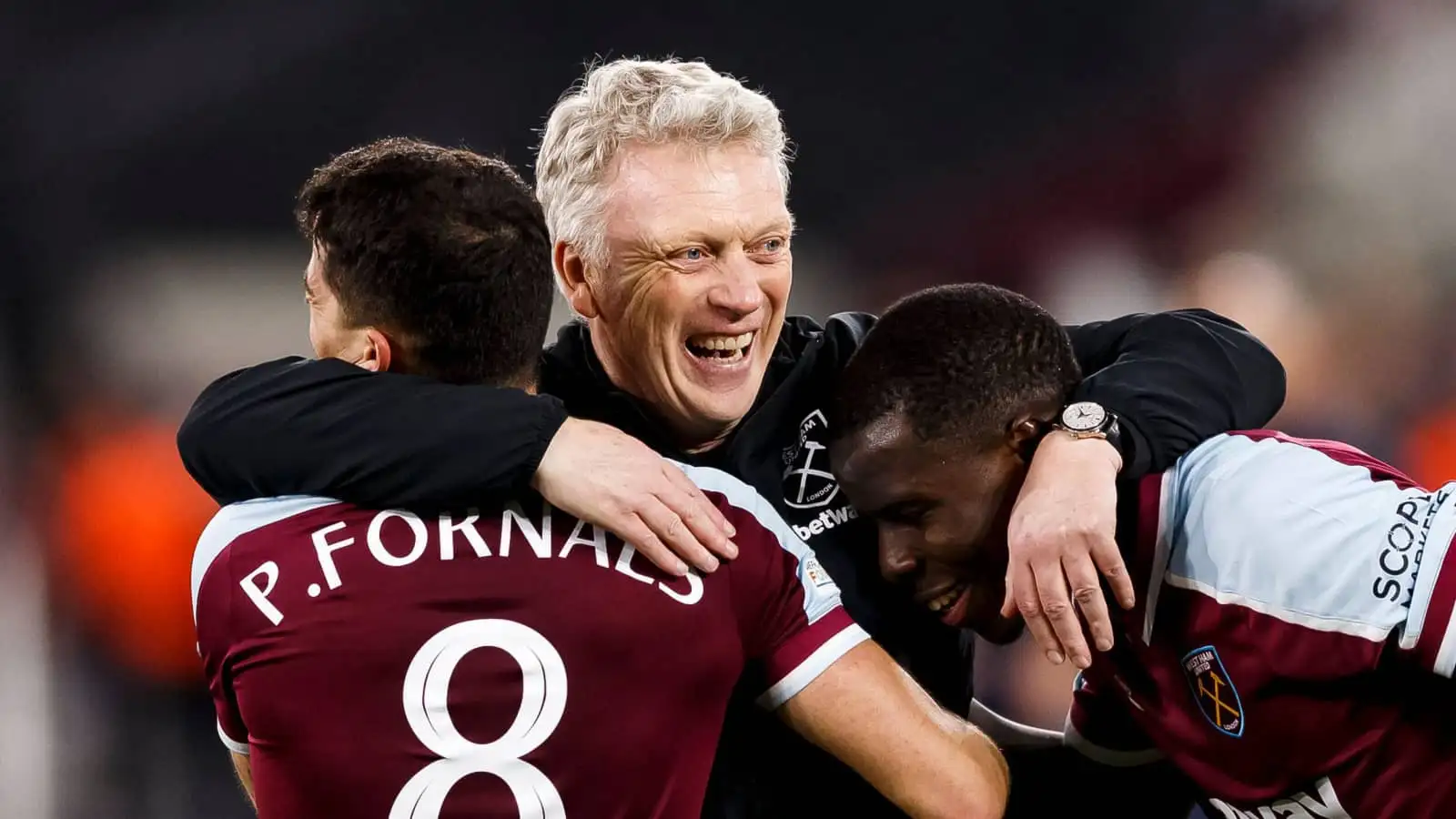 David Moyes, Pablo Fornals, Kurt Zouma, West Ham, April 2023