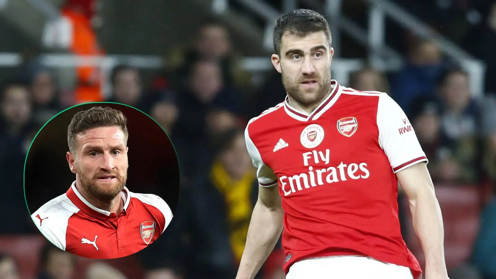 Former Arsenal defenders Sokratis Papastathopoulos and Shkodran Mustafi Former Arsenal defenders Sokratis Papastathopoulos and Shkodran Mustafi