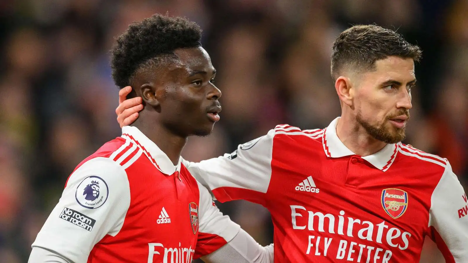 Arsenal duo Bukayo Saka and Jorginho