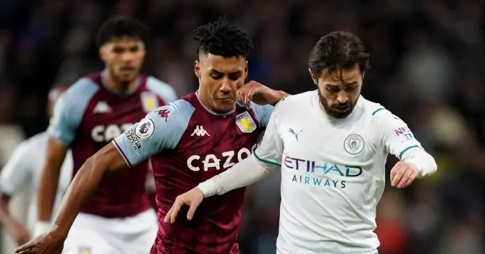 Ollie Watkins and Bernardo Silva, Aston Villa vs Man City