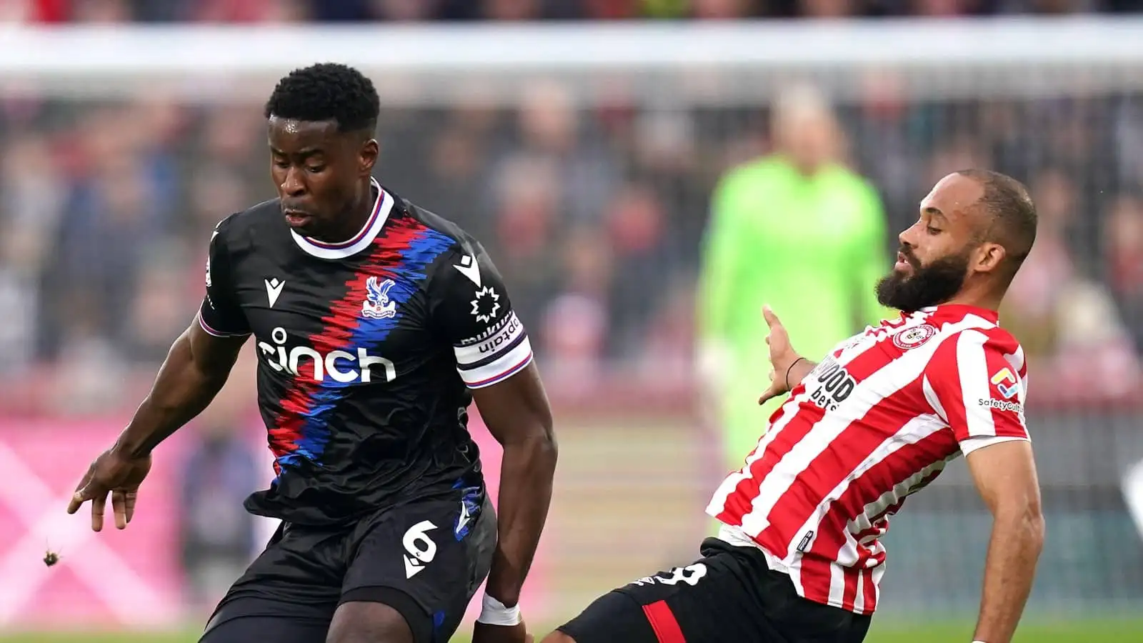 Marc Guehi and Bryan Mbeumo, Crystal Palace vs Brentford