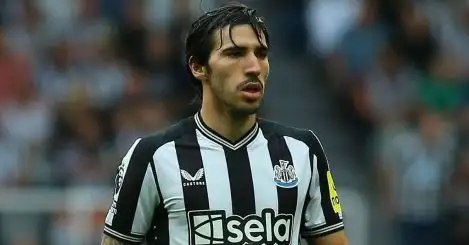 Sandro Tonali representing Newcastle United