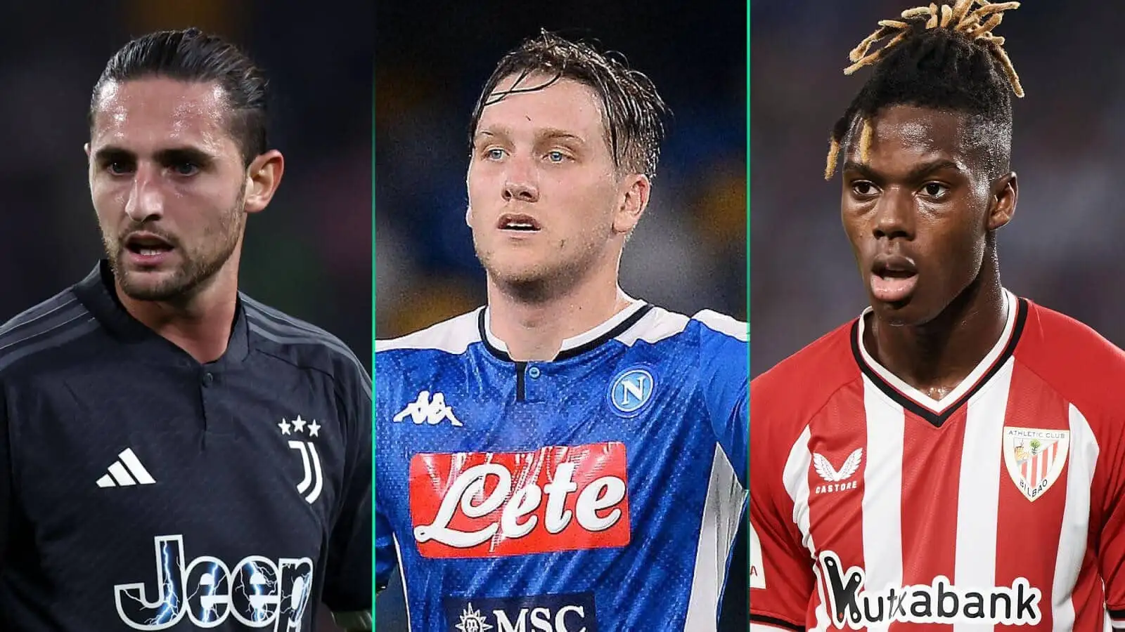 Adrien Rabio,t Piotr Zielinski and Nico Williams are a reportedly among the summer targets for Man Utd