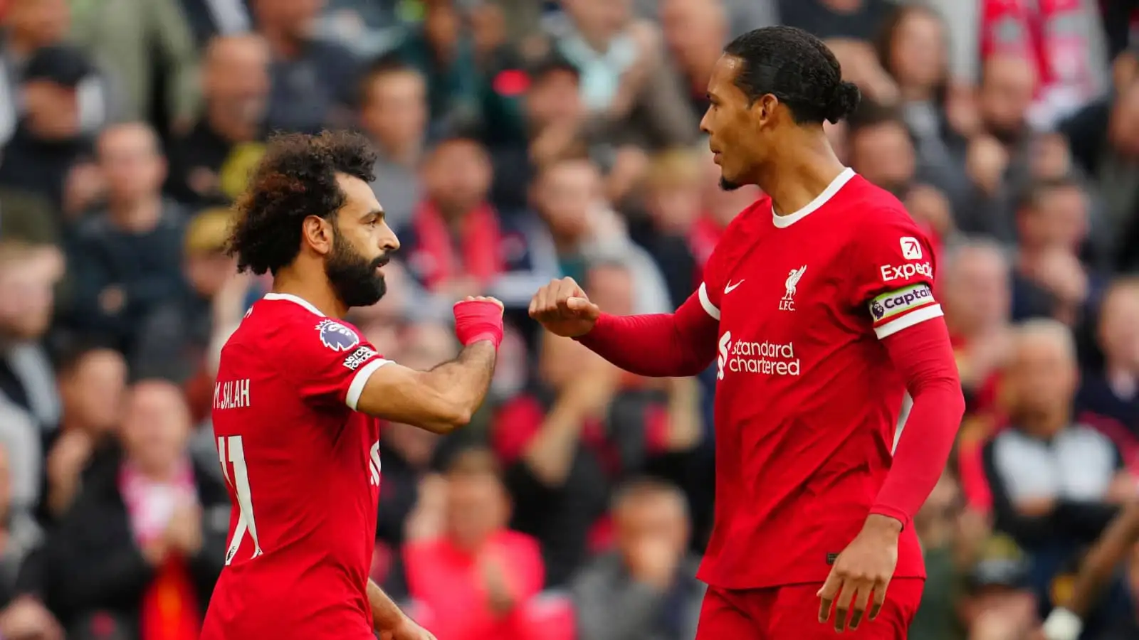 Liverpool stars Mohamed Salah and Virgil van Dijk