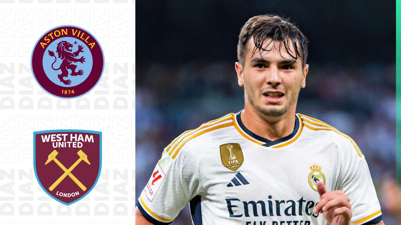 Aston Villa, West Ham linked Real Madrid attacker Brahim Diaz