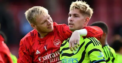 Arsenal duo Aaron Ramsdale and Emile Smith Rowe