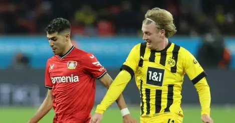 Exequiel Palacios and Julian Brandt, Leverkusen vs Dortmund