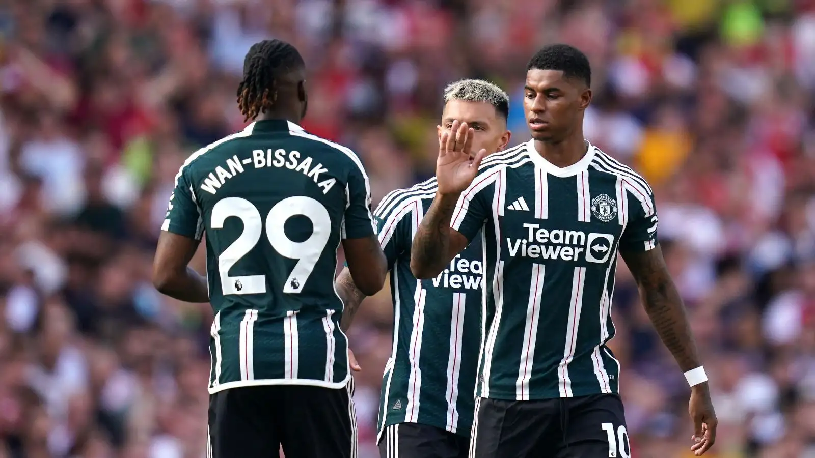 Man Utd duo Aaron Wan-Bissaka and Marcus Rashford