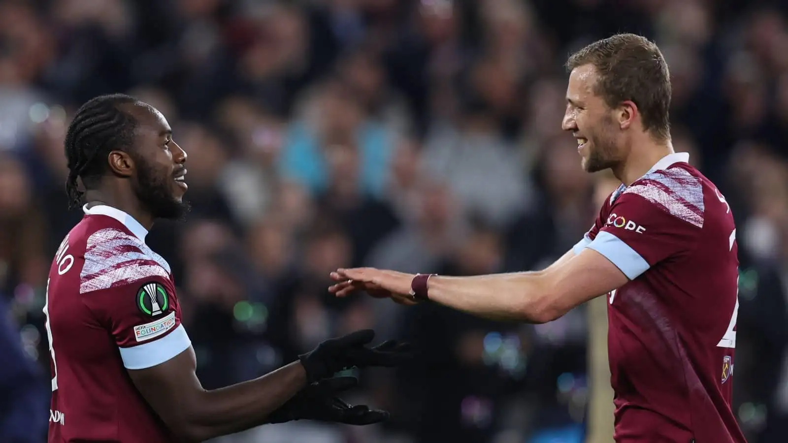 Michail Antonio and Tomas Soucek, West Ham