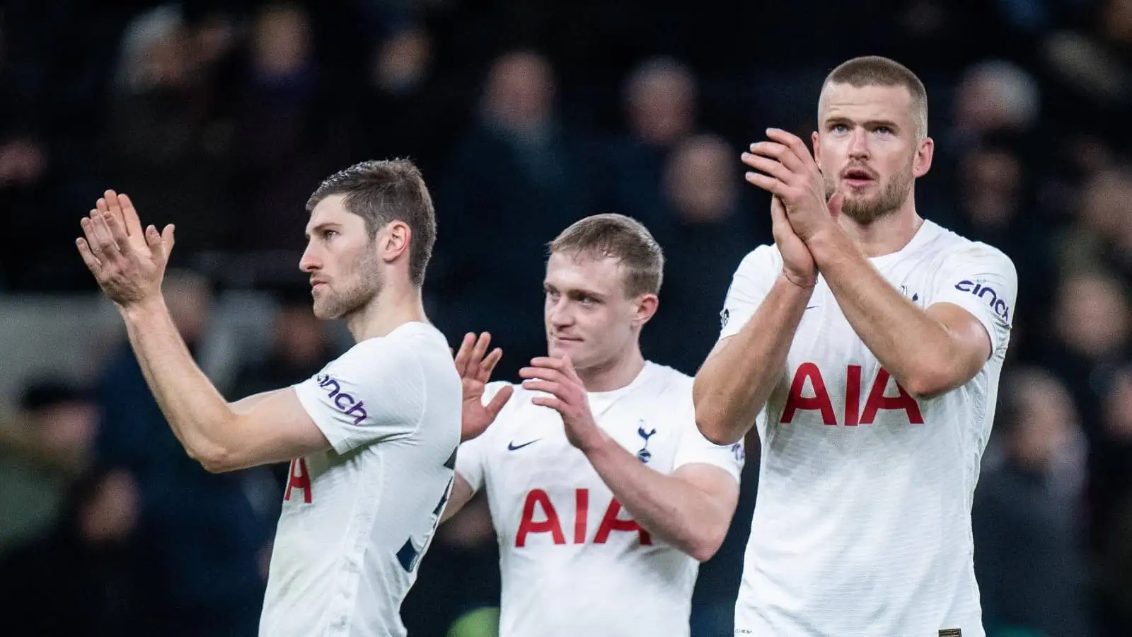 Ben Davies, Oliver Skipp and Eric Dier of Tottenham