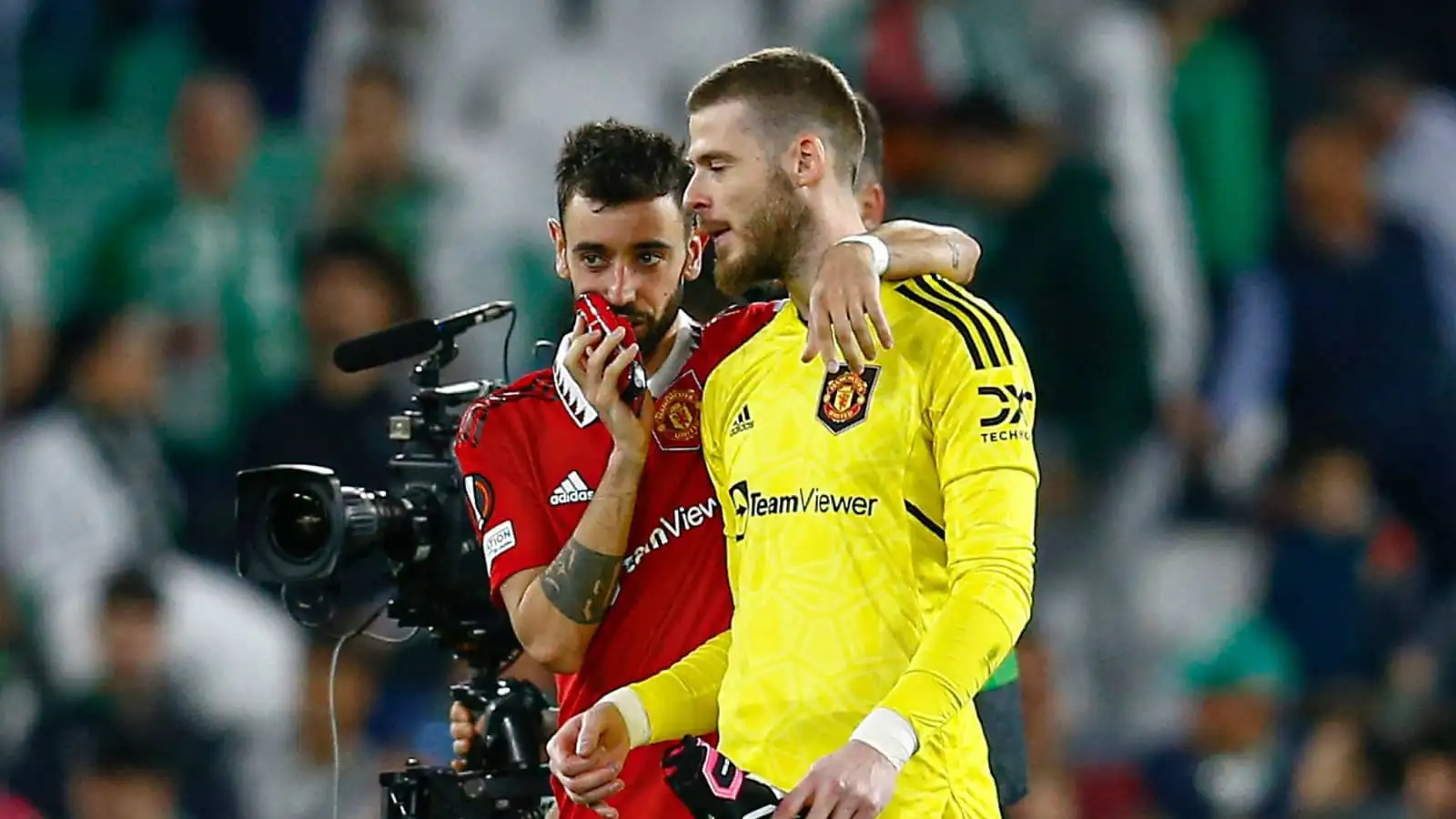 David de Gea, Bruno Fernandes, Manchester United, March 2023