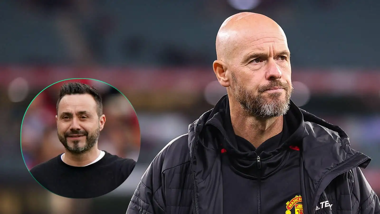 Manchester United boss Erik ten Hag could be replaced by Brighton coach Roberto De Zerbi