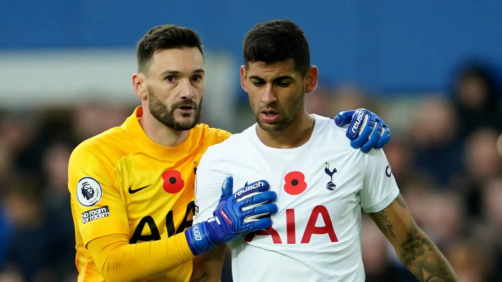 Tottenham stars Hugo Lloris and Cristian Romero