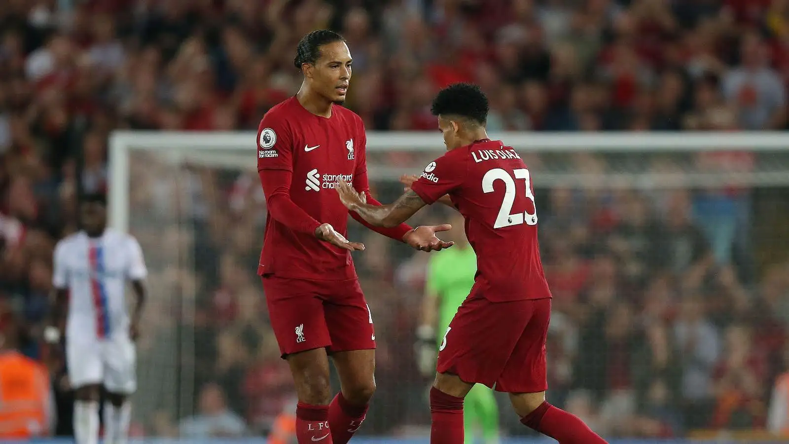 Liverpool duo Virgil van Dijk and Luis Diaz