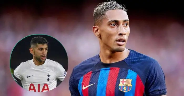 Barcelona star Raphinha and Cristian Romero of Tottenham could reportedly swap clubs