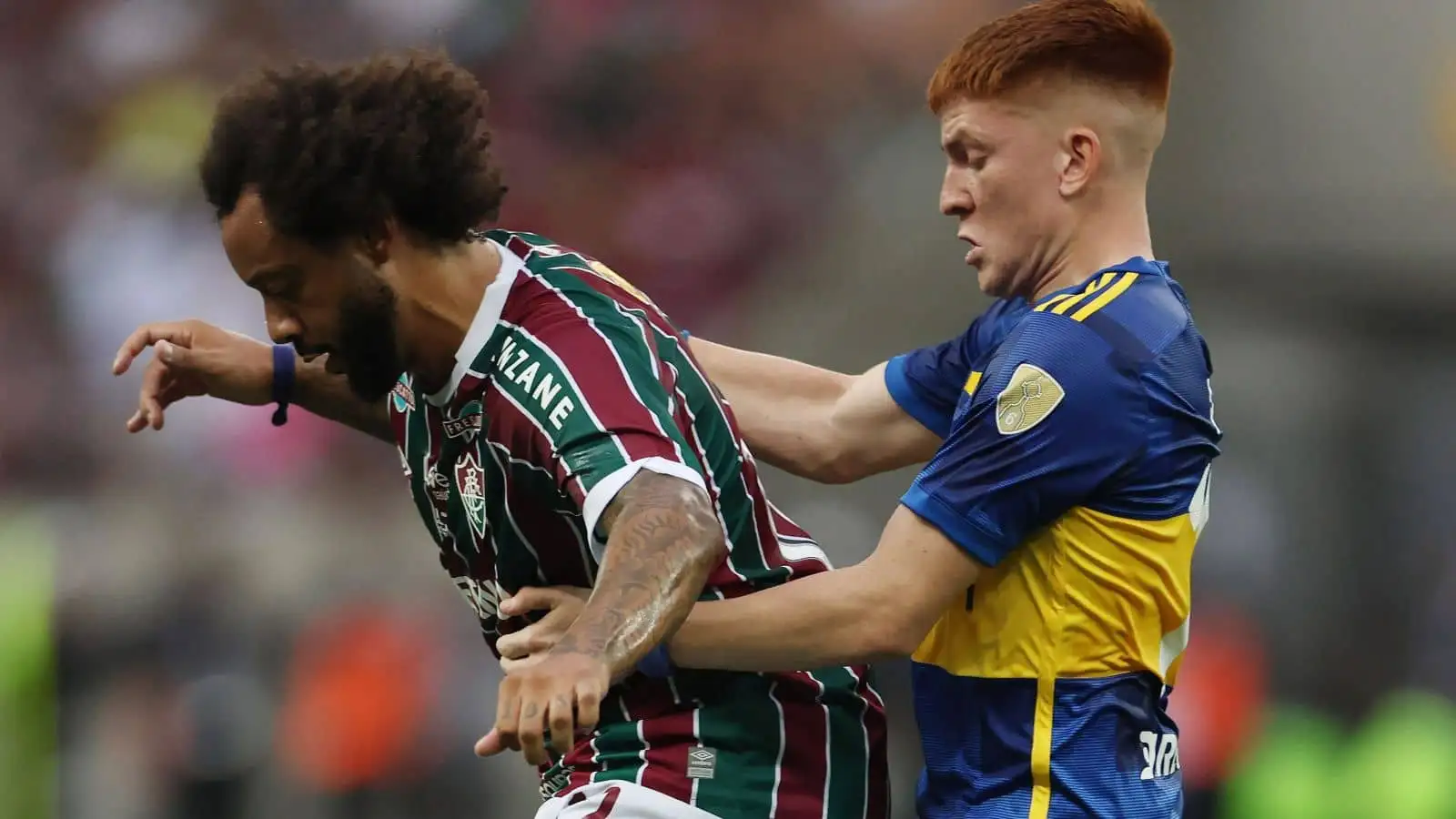 Fluminense star Marcelo and Boca Juniors defender Valentin Barco