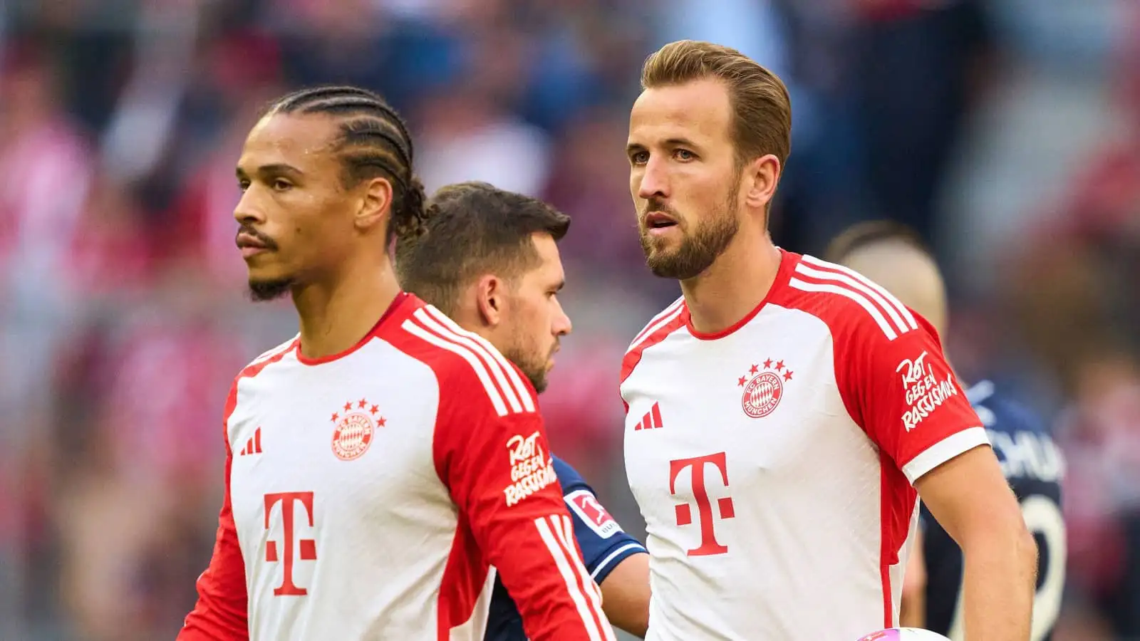 Bayern Munich forwards Leroy Sane and Harry Kane
