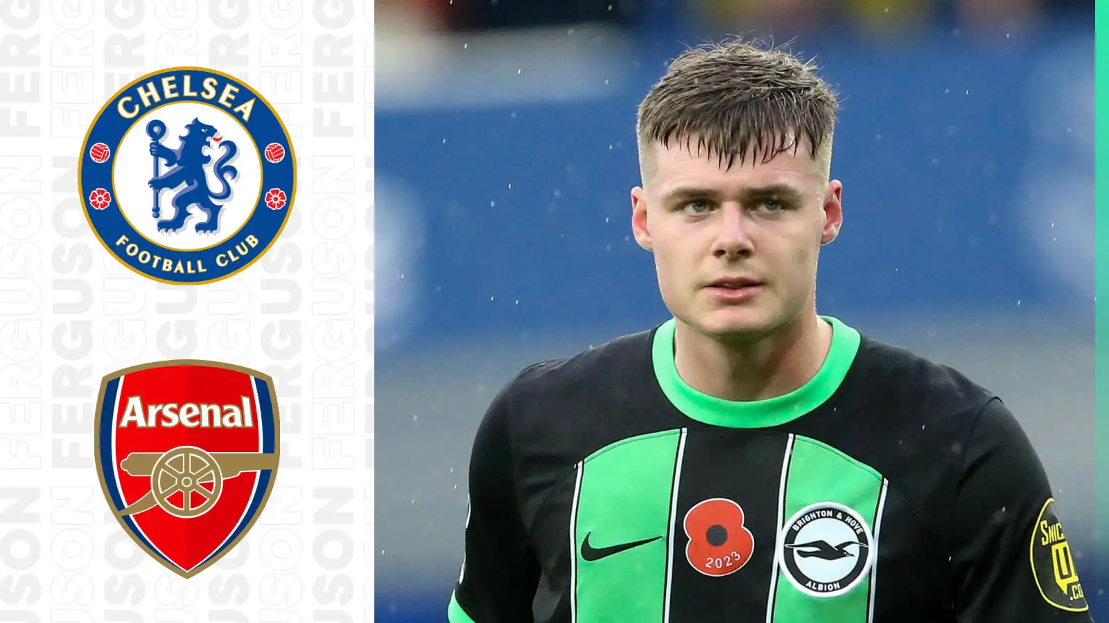 Brighton striker Evan Ferguson is a target for Chelsea and Arsenal