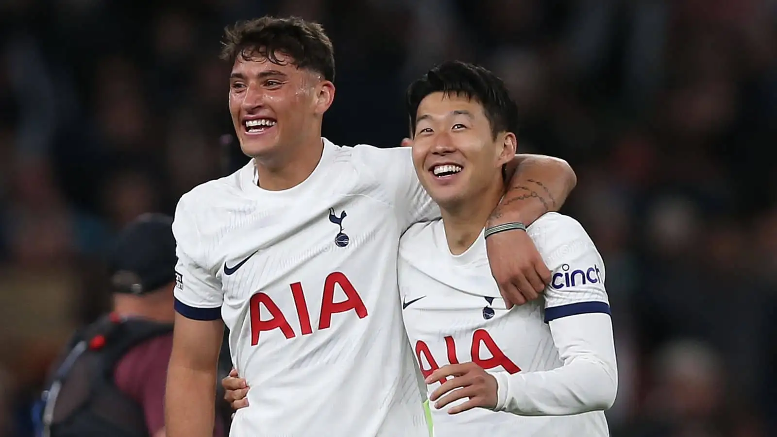 Tottenham attackers Alejo Veliz and Son Heung-min