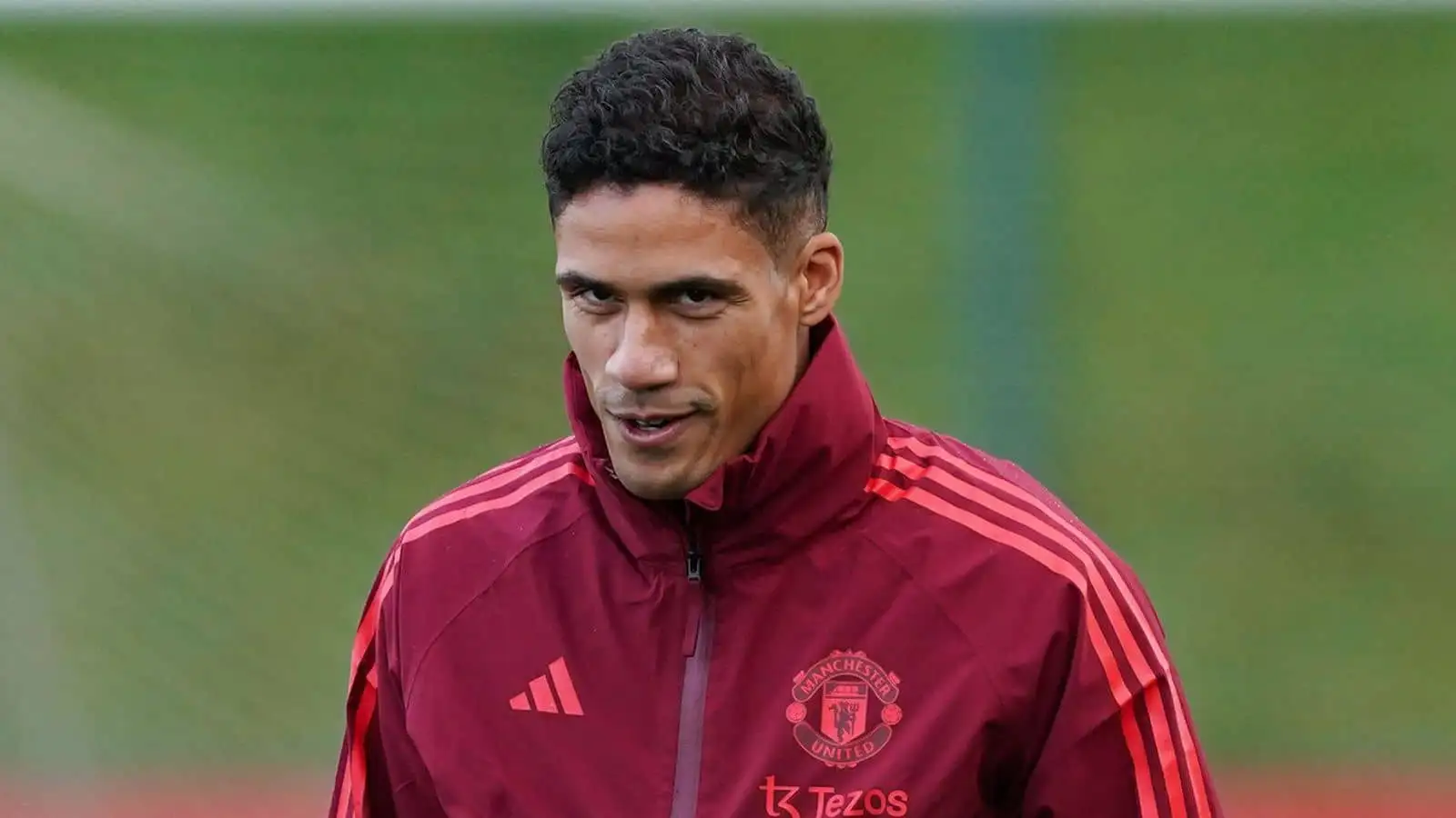 Raphael Varane in training with Manchester United