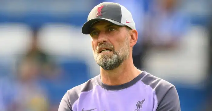 Jurgen Klopp Liverpool manager during the Premier League game against Brighton