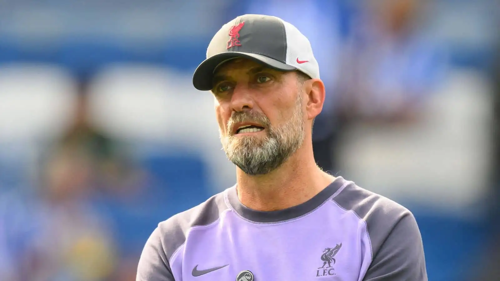 Jurgen Klopp Liverpool manager during the Premier League game against Brighton