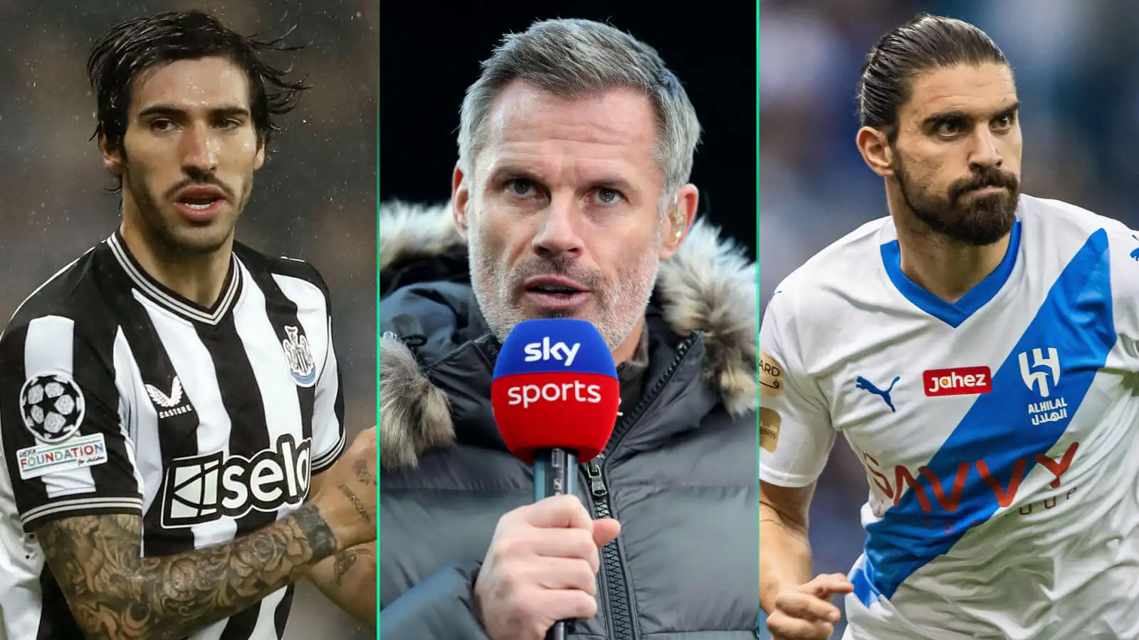 Jamie Carragher has his say on Sandro Tonali ban and Newcastle chase for Ruben Neves