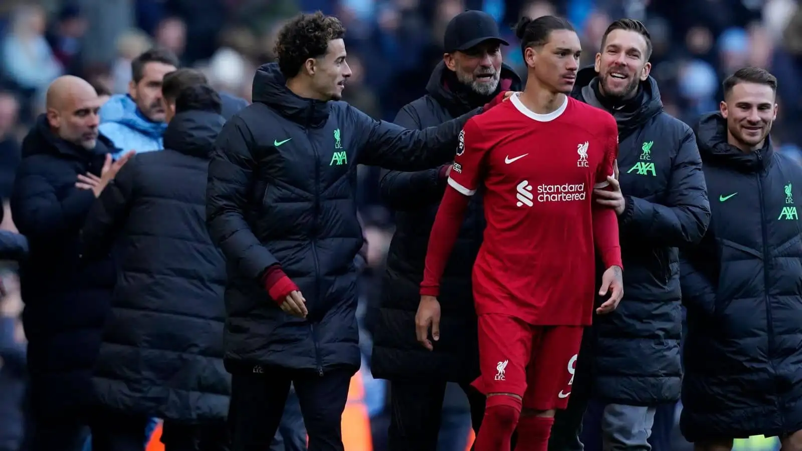 Pep Guardiola reveals all over bust-up with Liverpool striker Darwin Nunez after Man City draw