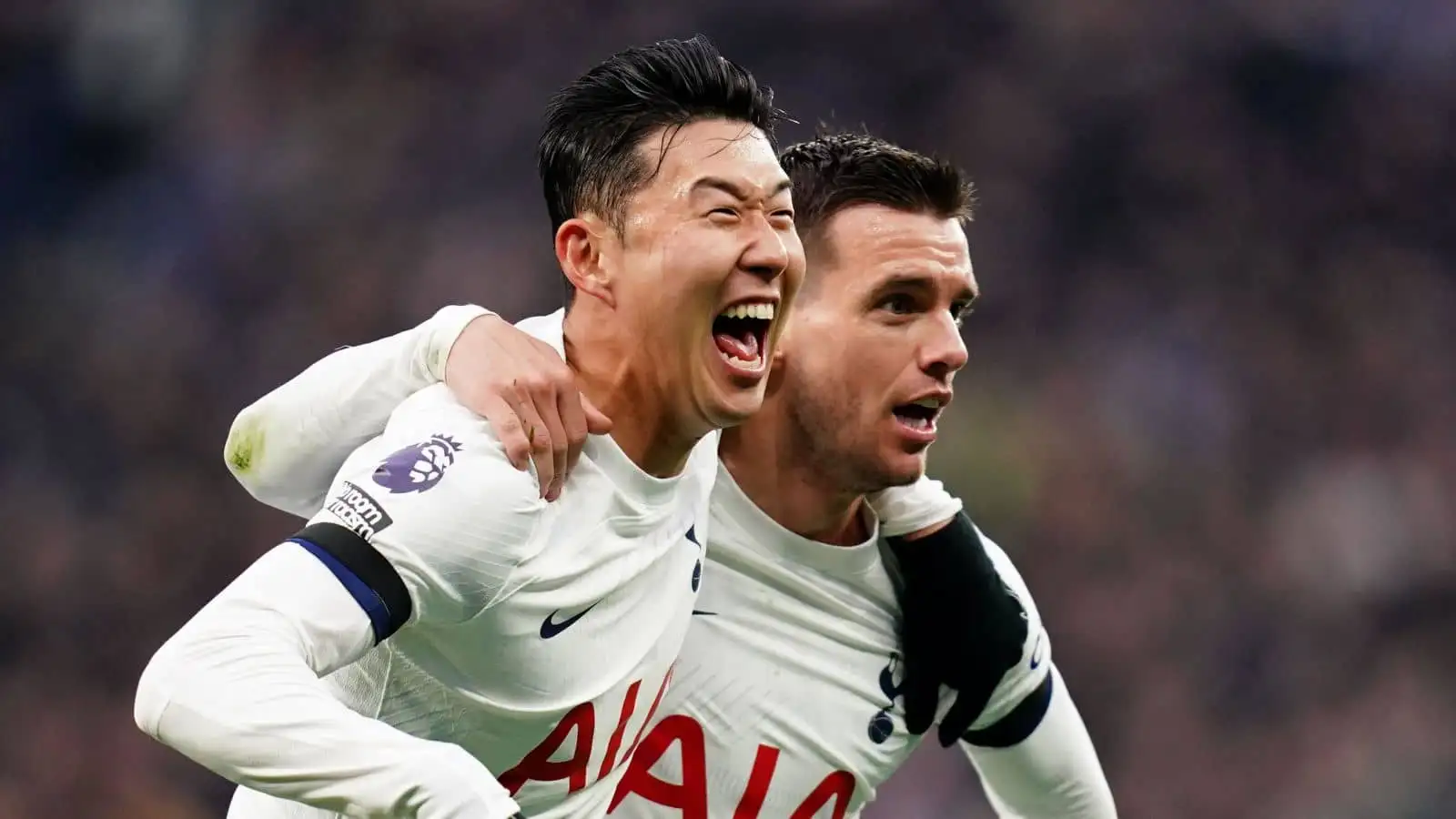 Son Heung-min and Giovani Lo Celso celebrating for Tottenham Son Heung-min and Giovani Lo Celso celebrating for Tottenham