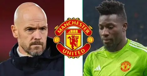 Ten Hag warned Man Utd sack is coming over ‘liability’ Andre Onana as replacement in goal is considered