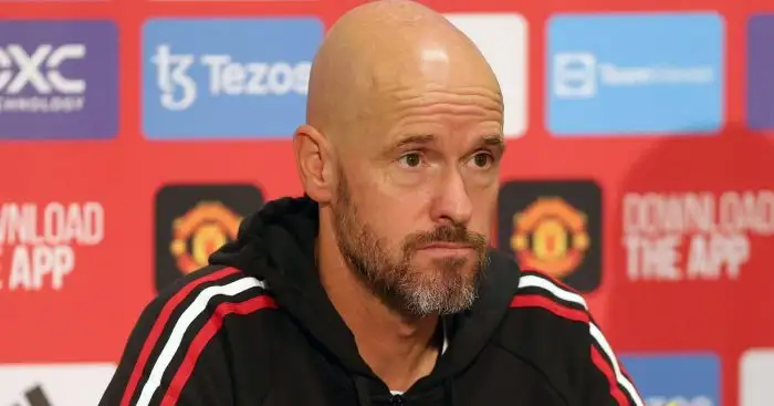 Erik ten Hag in a Manchester United press conference